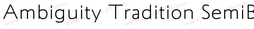 Ambiguity Tradition SemiBold字体转换